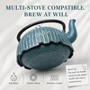 40.6oz Cast Iron Tea Kettle for Stove, Teapot with Infuser
