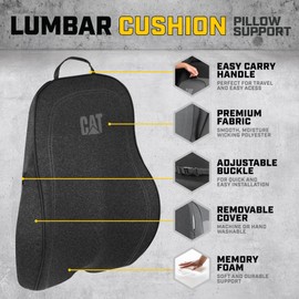 Cat Big Lumbar Support Cushion for Cars Trucks SUVs - Ergonomic Back Support for Comfortable Driving