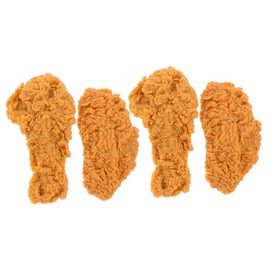 FELTECHELECTR 4Pcs Artificial Chicken Drumstick Wing Food Decor Models Fake Chicken Props for Home Supermarket and Party Decoration Lifelike Design Colorfast