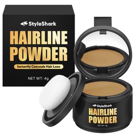 StyleShark Hairline Powder for Women & Men - Stain-Proof Touch Up for Thinning Hair, Quick Sweatproof Cover Up (Sandy Blonde)