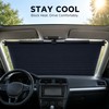 Retractable Car Sunshade for Windshield - Reflective Foldable UV Heat