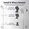 Shower Slide Bar Adjustable Handheld Shower Head Holder Wall Mount