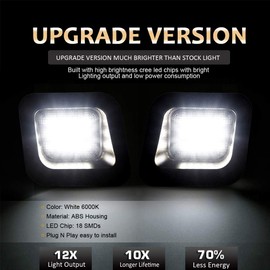 D-Lumina Luces LED para matrícula de montaje de lente ahumada compatible con Dodge Ram 1500 2500 3500 2003-2018, 2 piezas
