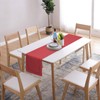 BAZIOE Linen Look Table Runner, Red, 180 x 32 cm,