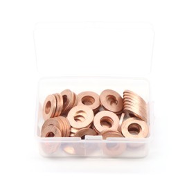 binifiMux 50-Pack M10 x 20 x 2mm Metric Flat Copper Sealing Washers