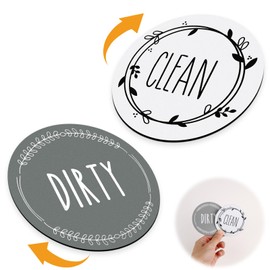 FlyCoco 2 PACK Dishwasher Magnet Clean Dirty Sign, Double Sided Dirty/Clean Magnetic Sign Mark for Home Office Metal Dish-Washing Machine Washing Machine Refrigerator Home Kitchen Most of Appliances