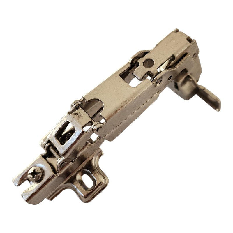 Full Overlay Cabinet Hinge, 35mm, 190-Degree, Steel BZP, Slide-On Cruciform