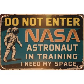 Do Not Enter Nasa Child Room Funny Retro Metal Tin Signs Wall Decor 12x8 in