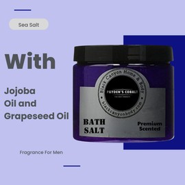 Payden's Cobalt Green Tea & Western Sage for Men Scented Sea Salt Bath Soak with Jojoba Oil, 20 Oz (2 Pack)