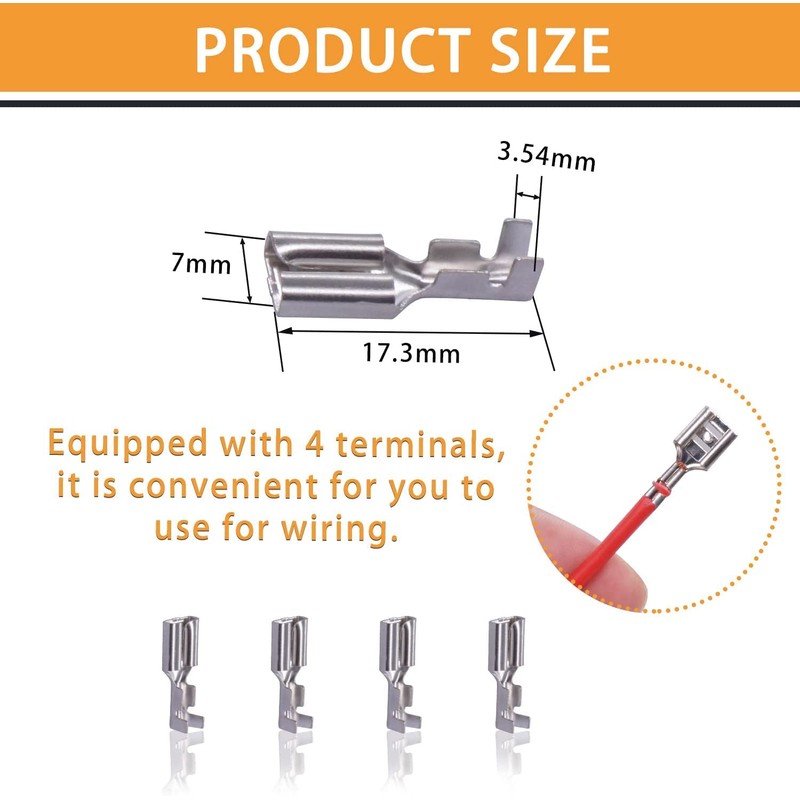 Taiss On-Off Switch 12V 20A 4 Pins DPST Rocker Switch