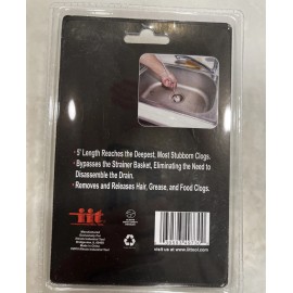 iit 60 Inch Drain Cleaner Brush Pipe Cleaner Clog Remover Cleaning For Sink, Bathtub