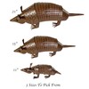 Urbalabs Metal Yard Art Springy Metal Armadillo Figure Texas Western