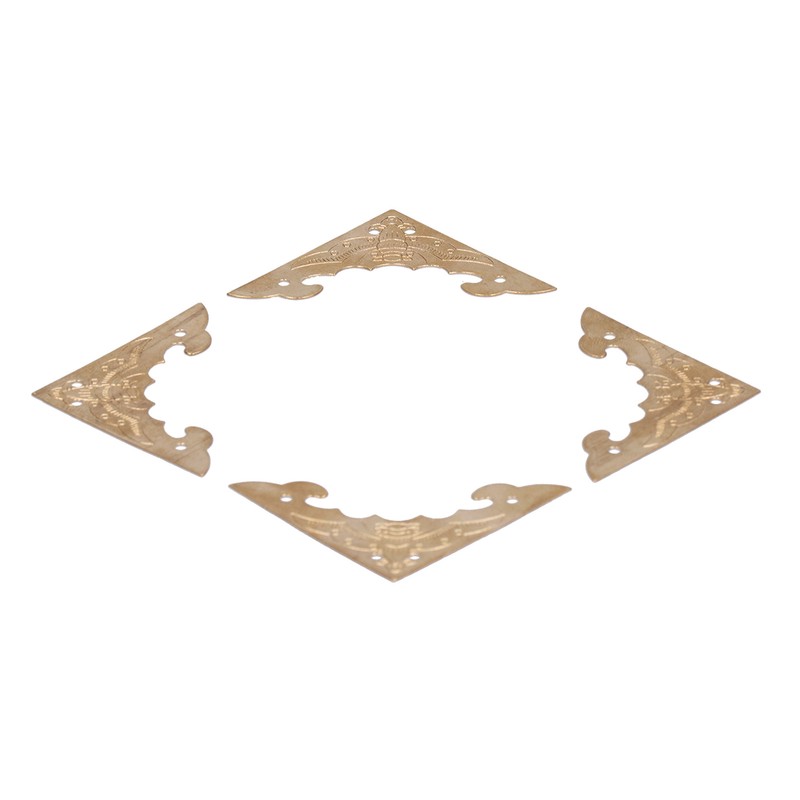 Brass Jewelry Box Corner Protector Hardware Accessories Ornament for Wooden