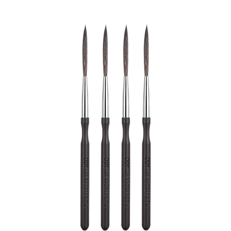 MANSUSJX Long Liner Brushes,4 PCS High Performance Script Pinstripe Brushes,