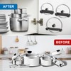 YONGAIJIA 4 Pack Adjustable Pot Lid Organizer Rack, Fits 6
