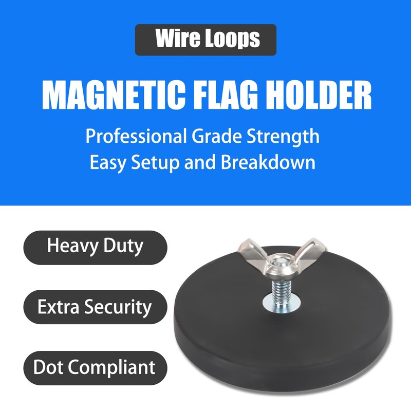 NVAAV 4PCS Heavy Duty Magnet for Wire Loop Flags, Mesh