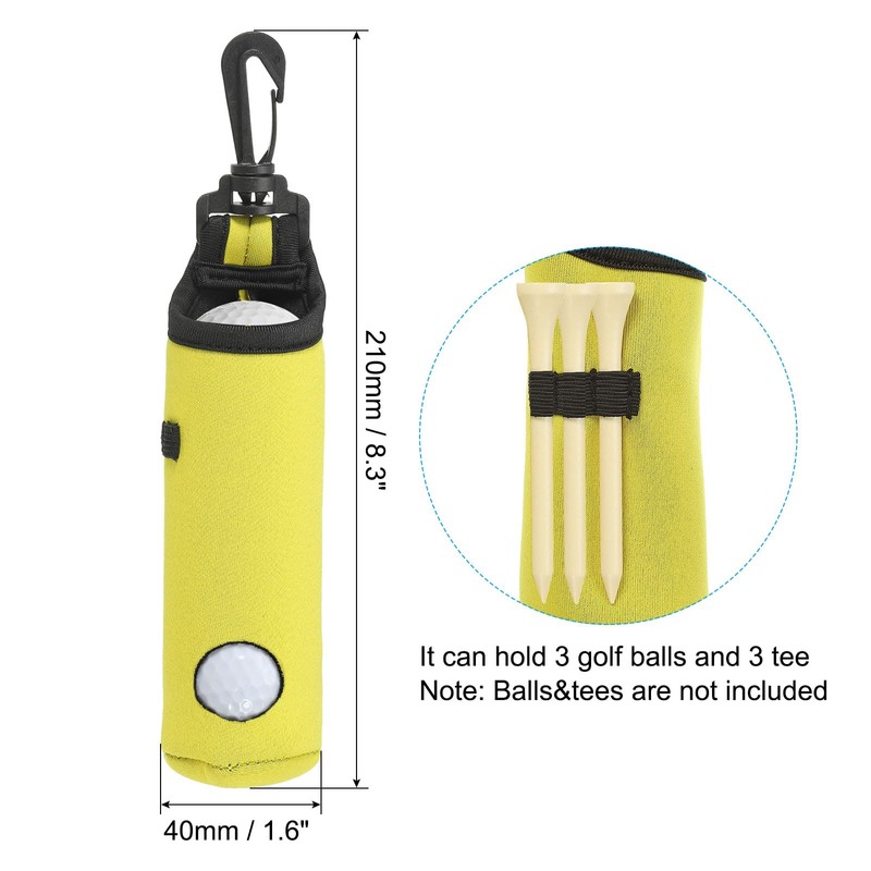 PATIKIL Golf Ball Carrying Bag Golf Tee Holder Pouch for
