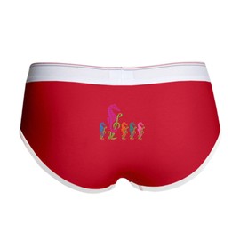 CafePress Seahorse Parade Women's Boy Brief Women's Boy Brief, Boyshort Panty Underwear with Novelty Design Red/White