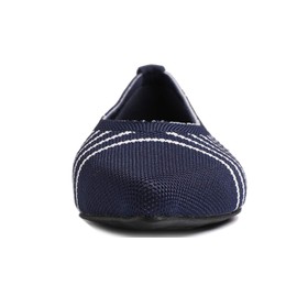 Feversole Women's Woven Fashion Breathable Knit Flat Shoes,Zapatos Planos de Punto Transpirable de Moda Tejida para Mujer