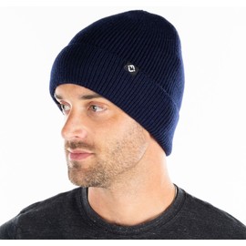 Funky Junque - Gorro de invierno unisex para hombres y mujeres, con forro de terciopelo de punto, gorro de esquí, marino, Talla única