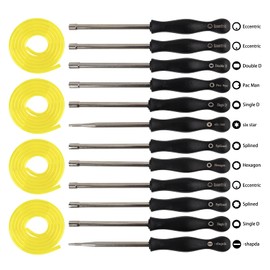 MOTOALL 12 PCS Carburetor Adjustment Tool Carb Adjusting Kit & 4 Pcs Fuel Lines for 2-Cycle Small Engine Compatible with Poulan Husqvarna STIHL Echo Trimmer Weedeater Chainsaw