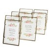 Koyal Wholesale 8Pcs Pressed Glass Floating Picture Frames 5 X