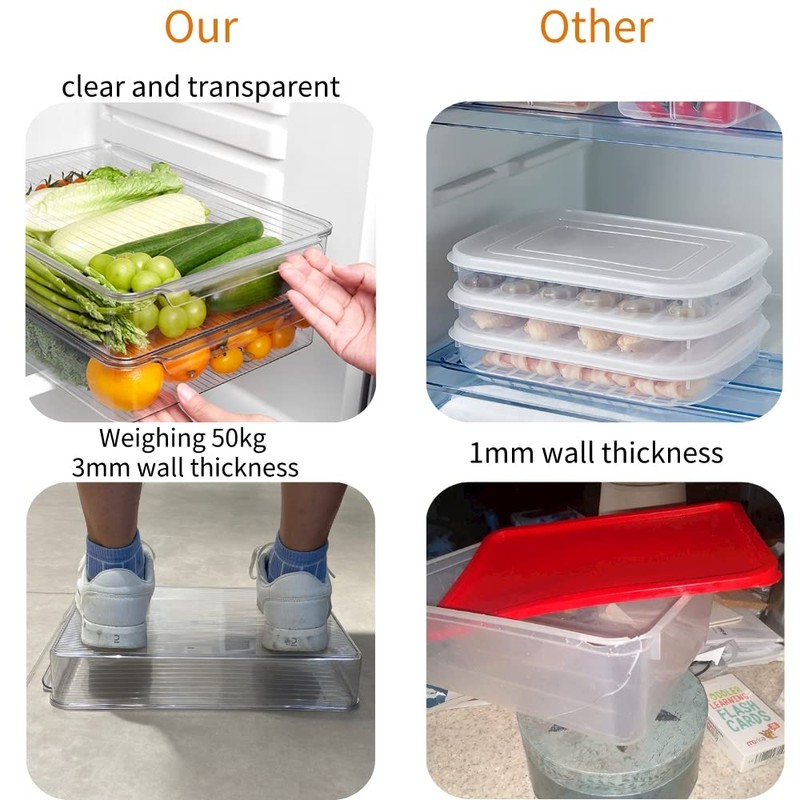 vacane 2 Pack Deli Meat Container for Fridge, Bacon Container