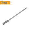 sourcing map 3pcs H3.0 Hex Head Drill Bit Wrench 3mm