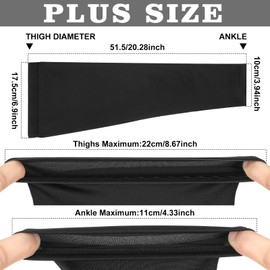 Sosation 8 Pcs Knee Brace Undersleeve Knee Sleeve for Under Brace Closed Patella Compression Breathable Leg Sleeves for Men Women Thigh Shin Support for Sports Protector(Medium)