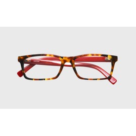 eyebobs Number Cruncher Unisex Premium Readers, Tortoise Front with Red Temples, 2.75 Magnification