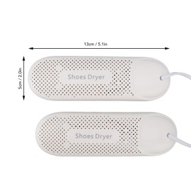 Secador de Zapatos Portátil, Secador de Zapatos 12W Desodorización de 360 ​​grados Secador de Botas Control de Temperatura Preciso Secador de Botas Seco de Viaje (luz morada Enchufe de EE. UU. 110V)