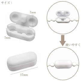 10pcs Ball Chain Connectors Plastic Chain Connectors Vertical Shade Roman Roller Blind Blind Curtain Blind Cord Connector Clips Replacement for Bead Chain Diameter 4.5mm Clamshell Style Crimp Clip
