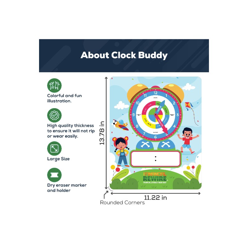 Clock Buddy – Interactive Kids Clock for Learning to Tell