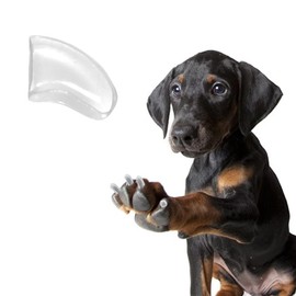 Pretty Claws 3 Month Supply Soft Nail Caps with Adhesive for Dog Claws - Crystal Clear XXL