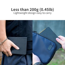 LHiDS Magnetic Business Portfolio Resume Padfolio Organizer, A6 Folder with Clipboard, Paper Clip, Writing Pad, Card Holder, Magnetic Closure for Interview, School and More, Obsidian Black