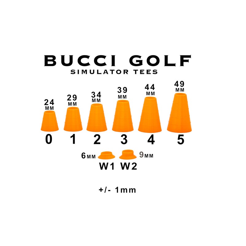 BUCCI GOLF Simulator Tees 8 Piece Set 2025