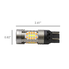 Syneticusa 3157 Error Free Canbus Dual Color Switchback LED Turn Signal Light Bulbs Anti Hyper Flash All in One Built In Resistors Amber/Yellow Turn Signal Anti (7443)
