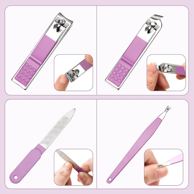 Professional Manicure and Pedicure Kit, 12-Piece Nail Care Tools with