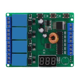4 Way Relay Module Programmable Reversible Relay Control Module with Digital Display for Circuit