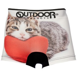 Outdoor Products Animal Heart (VD) Moulded Seamless Boxer Shorts, Men's, cats
