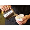 MaxMiuly Milk Frothing Pitcher,400ml Stainless Steel Milk Jug for Making