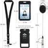 Retractable Badge Reel Heavy Duty Detachable Lanyard ID Card Holder