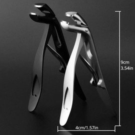 Ergonomic Long Handle Toenail Clippers for Seniors - Large Wide Claw Nail Trimmers with Catcher for Thick Nails - Heavy-Duty Nail Scissors for Easy Trimming - Color: black