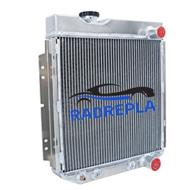 RADREPLA CUC259 3 Row Aluminum Radiator Compatible with 1963-1966 1964 1965 Ford Mustang Falcon Mercury Comet V8 GAS 260 289 Radiador 63 64 65 66 DPI259 Downflow Radiators AT