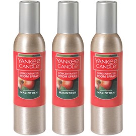 Yankee Candle Concentrated Air Freshener Room Spray, Odor Eliminator for Home, Bathroom, Macintosh, 1.5 Oz (Pack of 3)