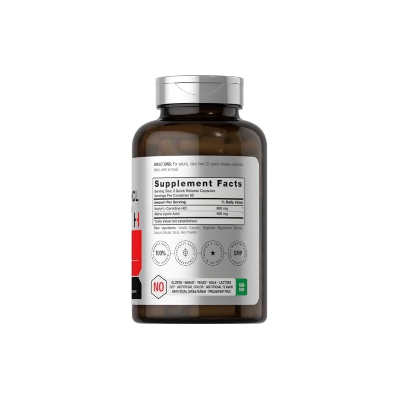 Horb ach Acetil L-carnitina Hcl y cido Alfa Lipoico 1200