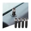 Sandfren 4PCS Carbon Fiber American Flag Car Lock Knobs, Vehicle