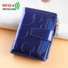 Noble and elegant women's leather wallet, sequins, detachable ID card