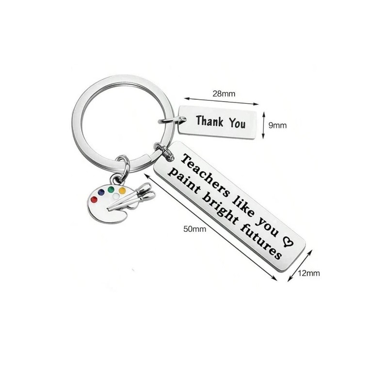 Unbranded Stainless Steel Keychain With Words "Bright Future" Teacher's Gift