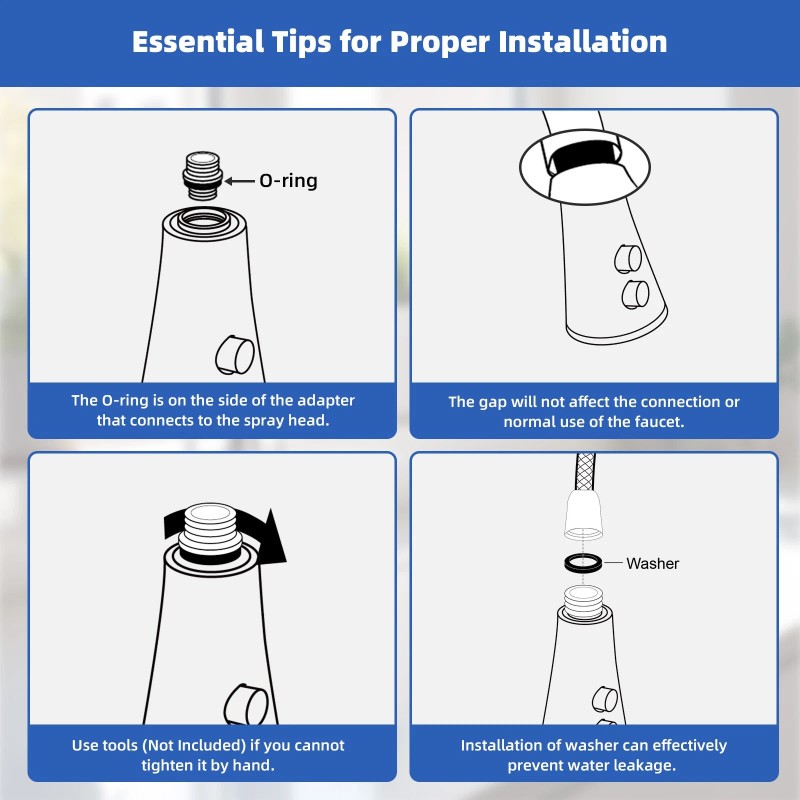 Hibbent Kitchen Faucet Head Replacement Pull Down Kitchen Spray Head